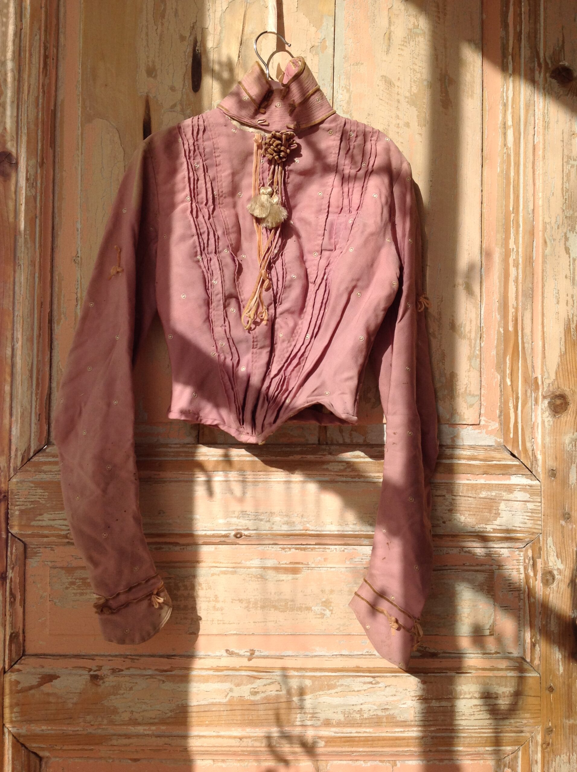 Beautiful Pink Antique Bodice, Very Old - Image 11