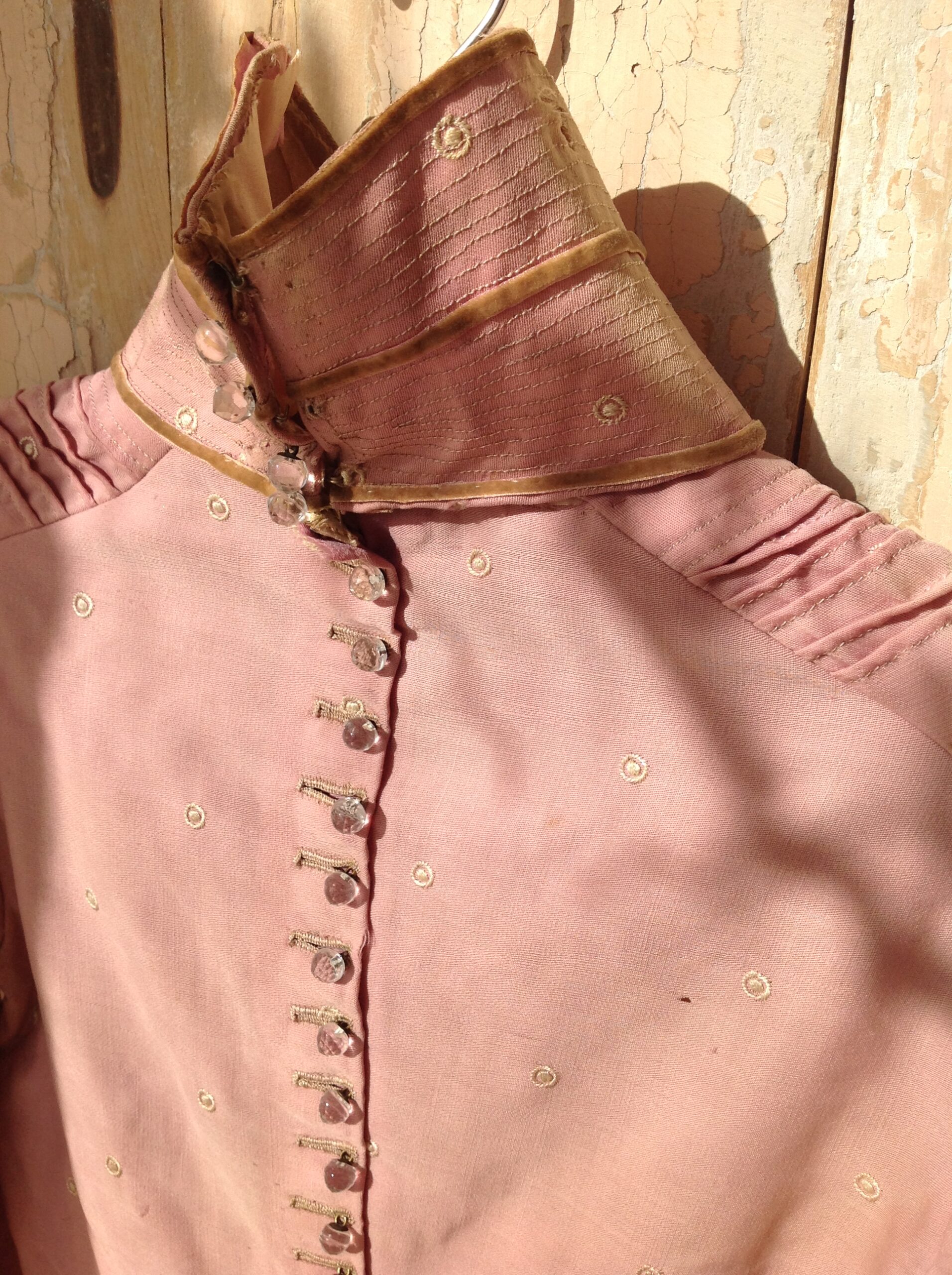 Beautiful Pink Antique Bodice, Very Old - Image 8