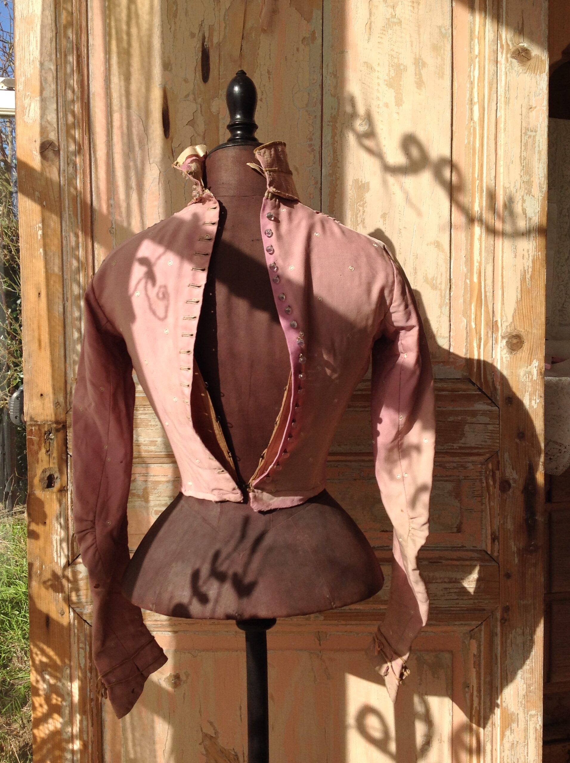 Beautiful Pink Antique Bodice, Very Old - Image 7