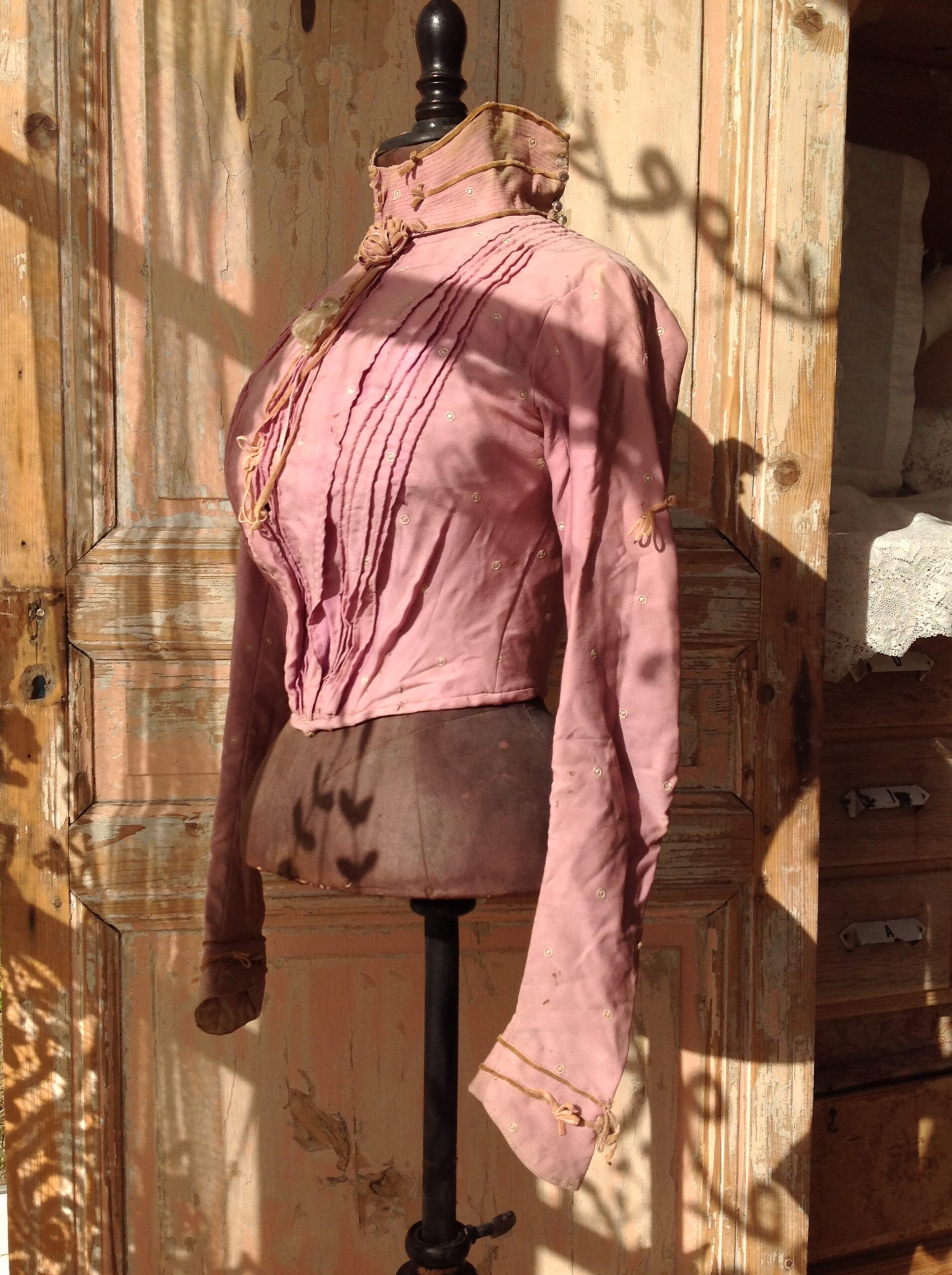 Beautiful Pink Antique Bodice, Very Old