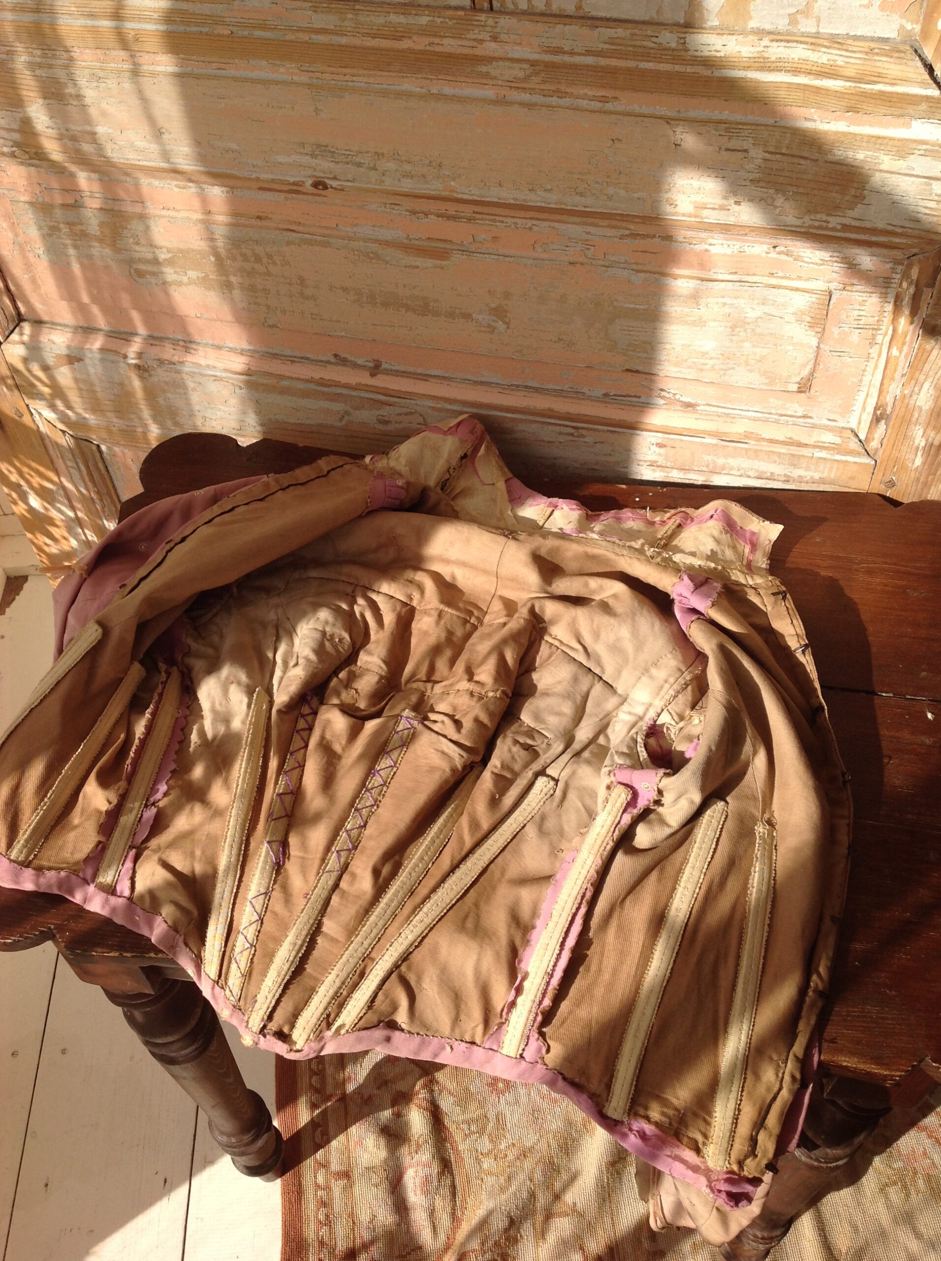 Beautiful Pink Antique Bodice, Very Old - Image 10