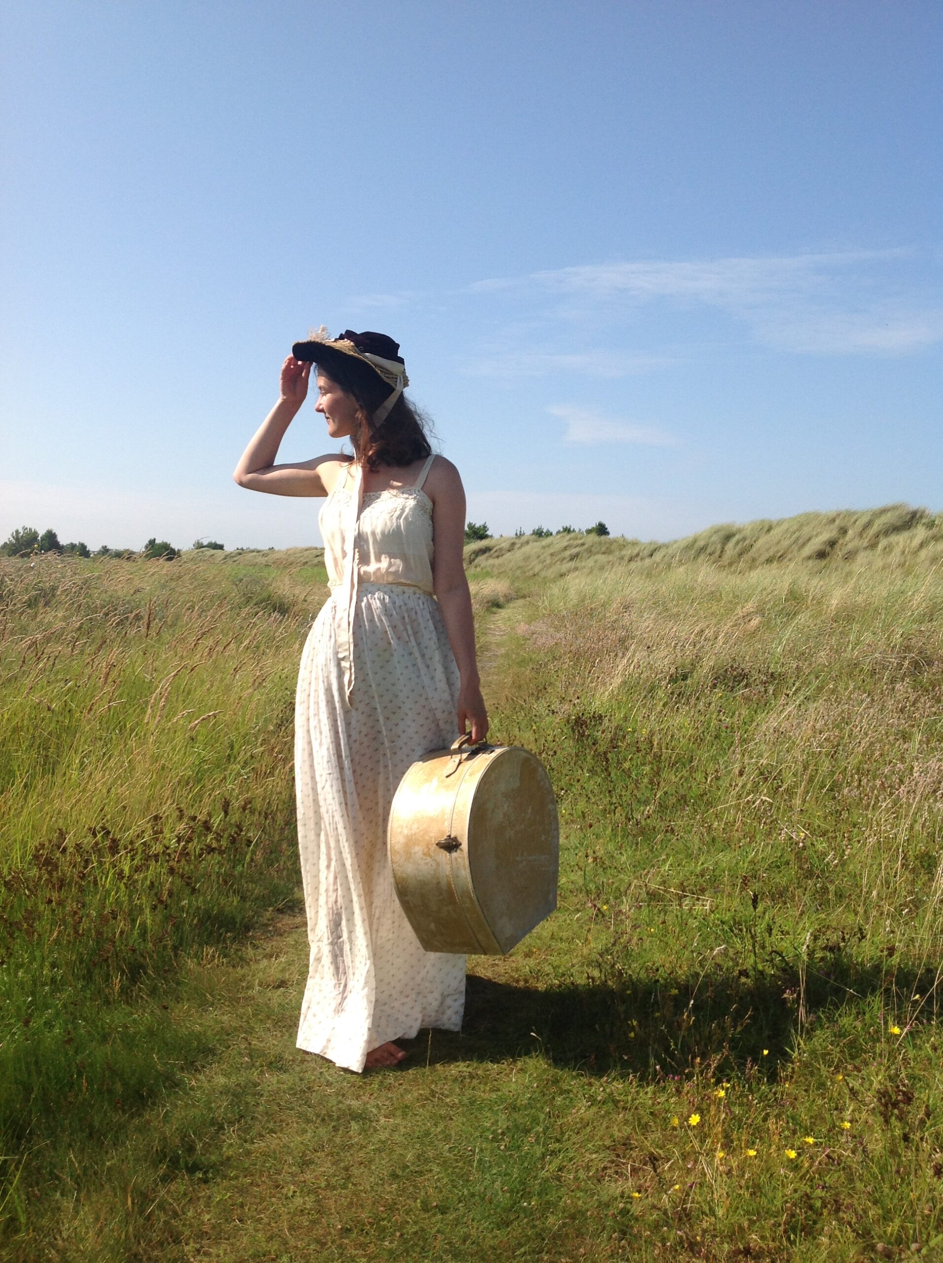 1880s Calico Print Skirt for an Antique Summer