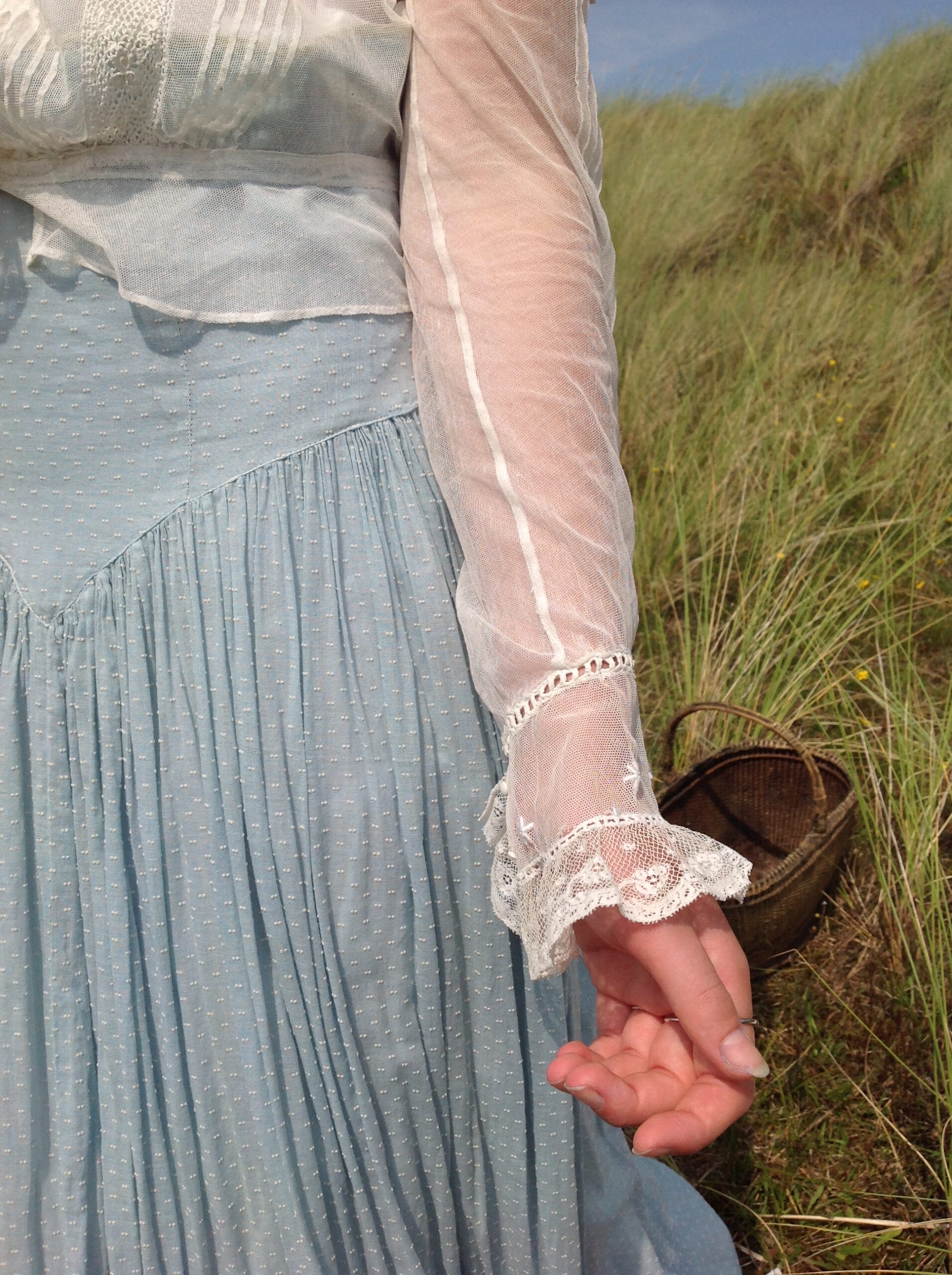 Antique Tulle Lace Bridal Blouse, Wedding Top - Image 8