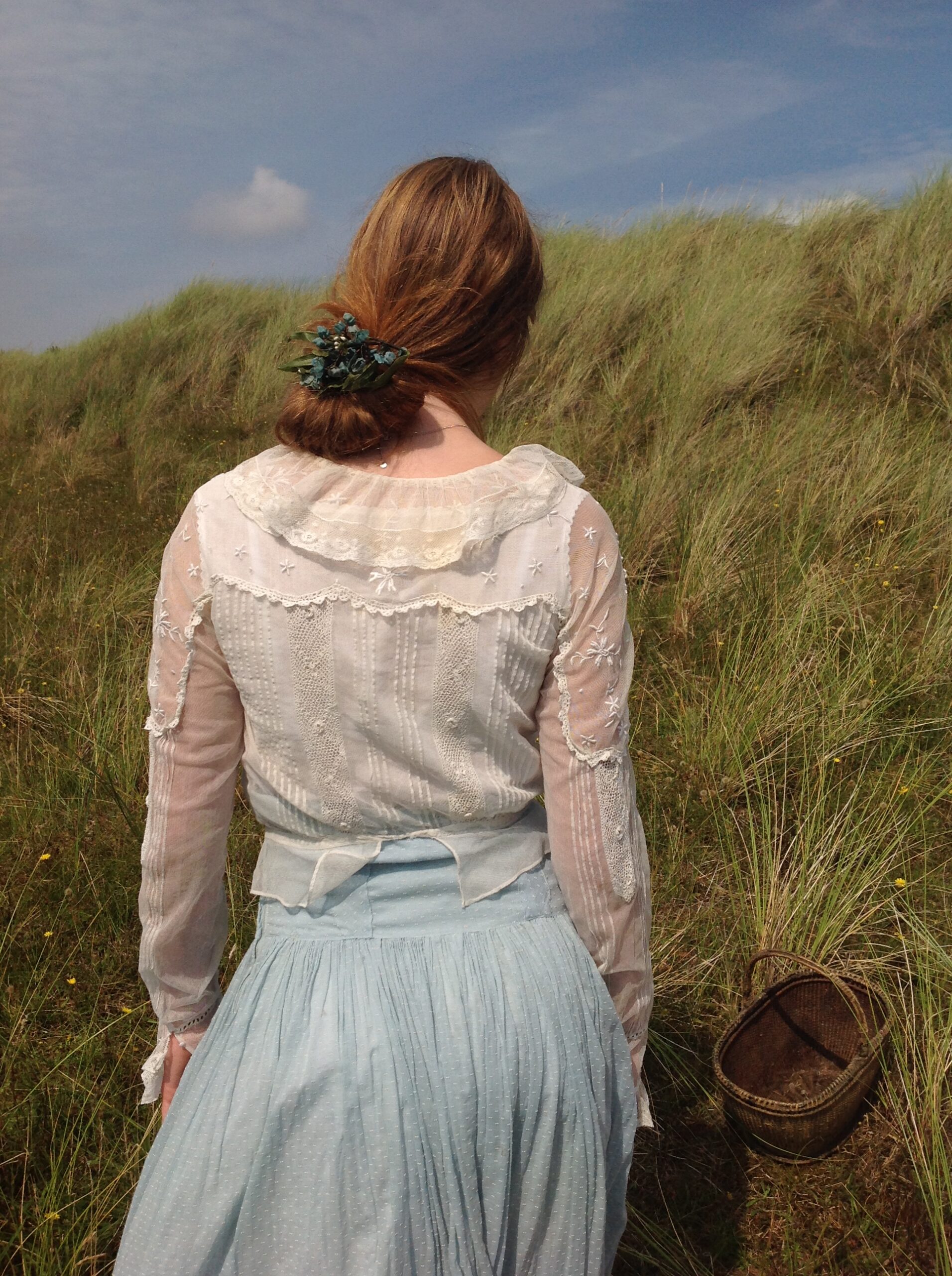 Antique Tulle Lace Bridal Blouse, Wedding Top - Image 7