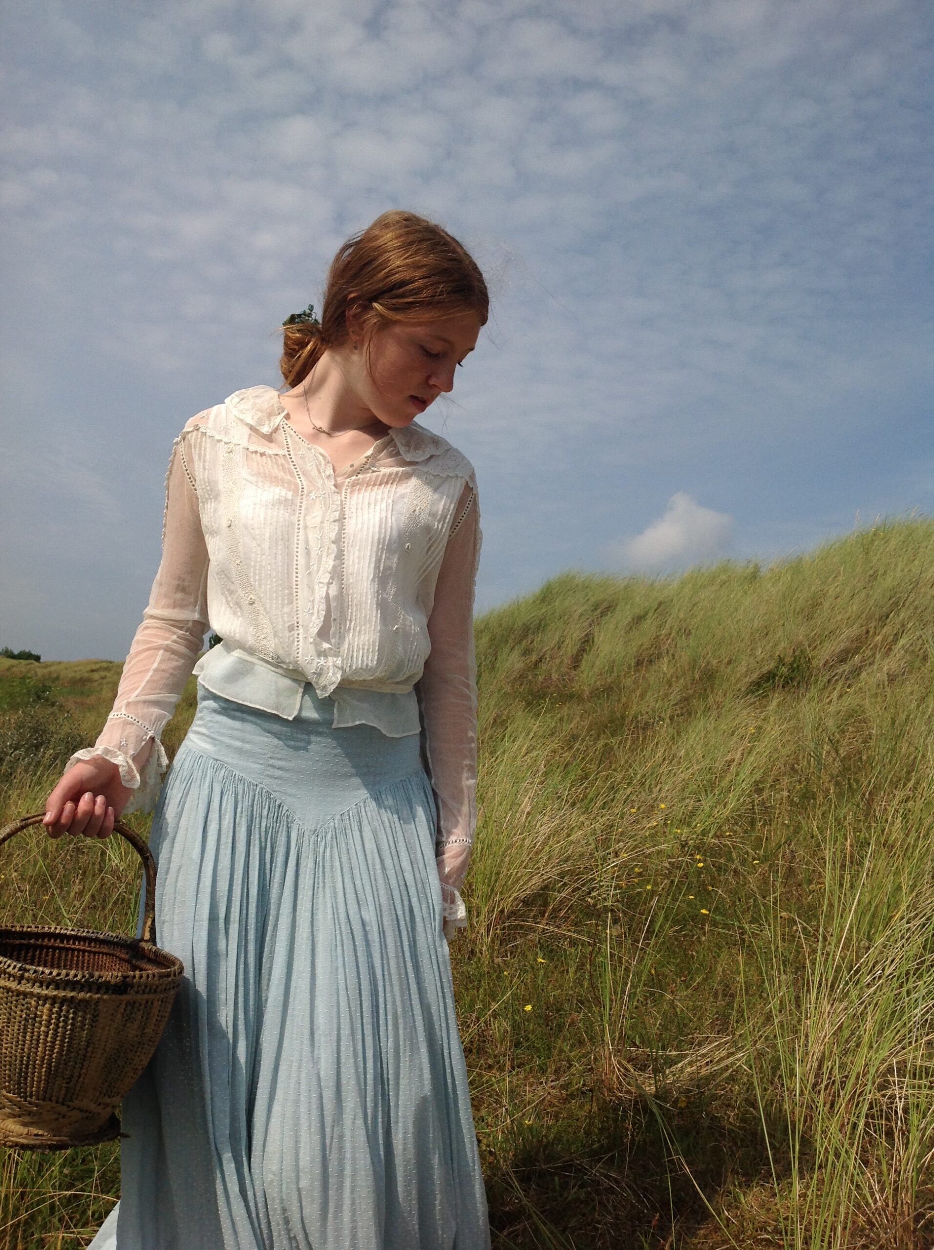 Antique Tulle Lace Bridal Blouse, Wedding Top - Image 5