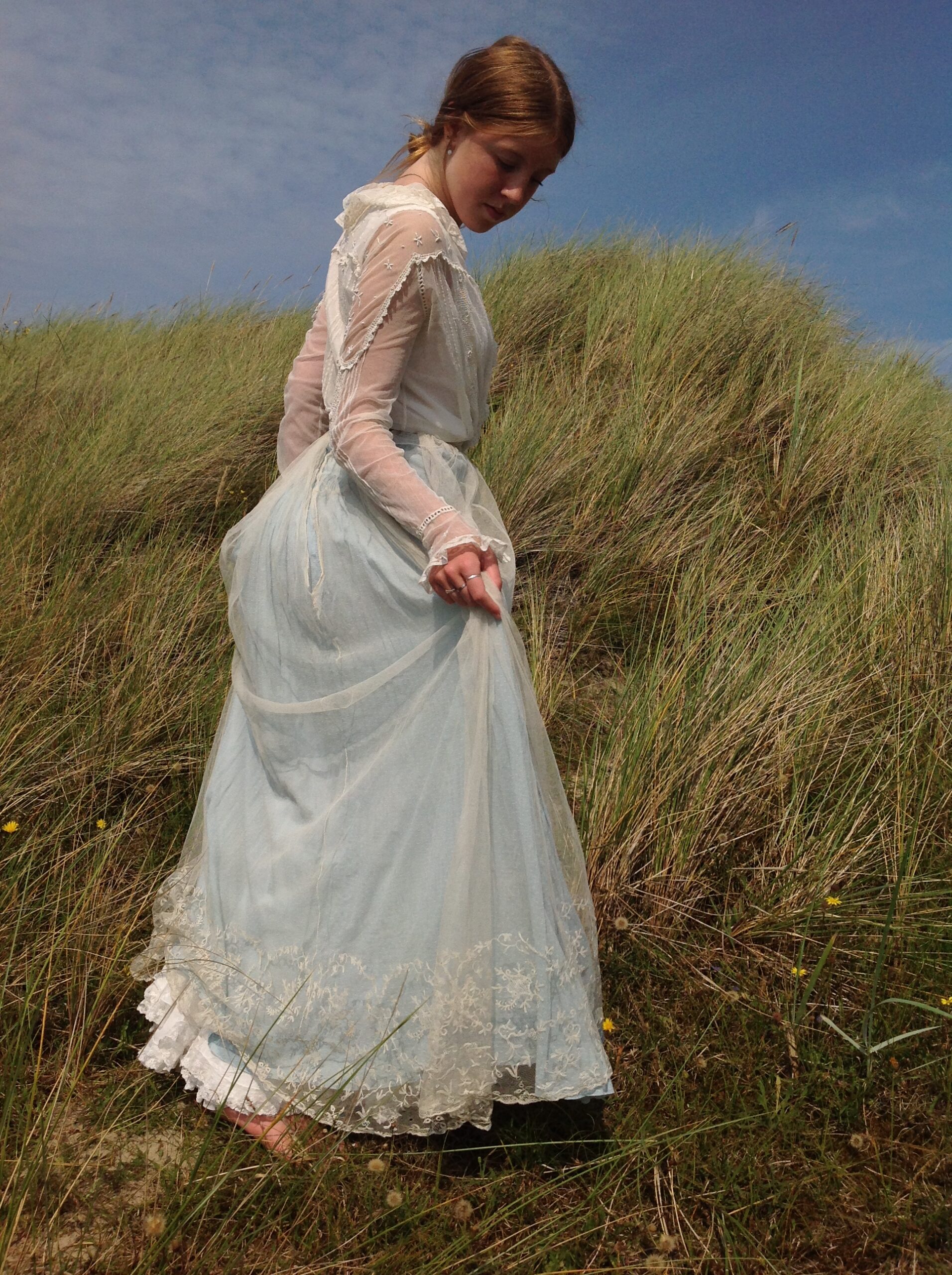 Antique Tulle Lace Bridal Blouse, Wedding Top - Image 4
