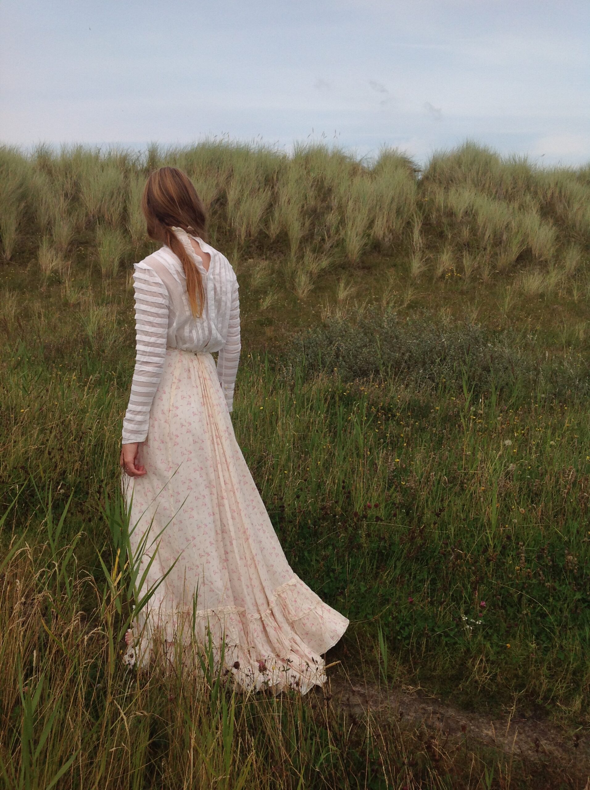1890s Calico Print Summer Skirt - Image 5