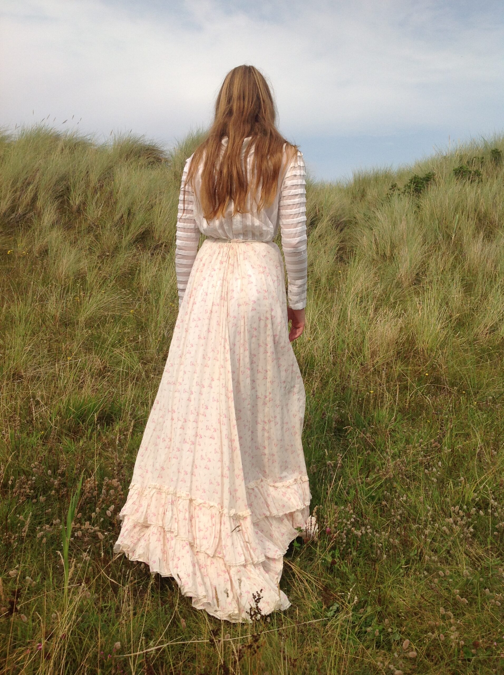 1890s Calico Print Summer Skirt - Image 11