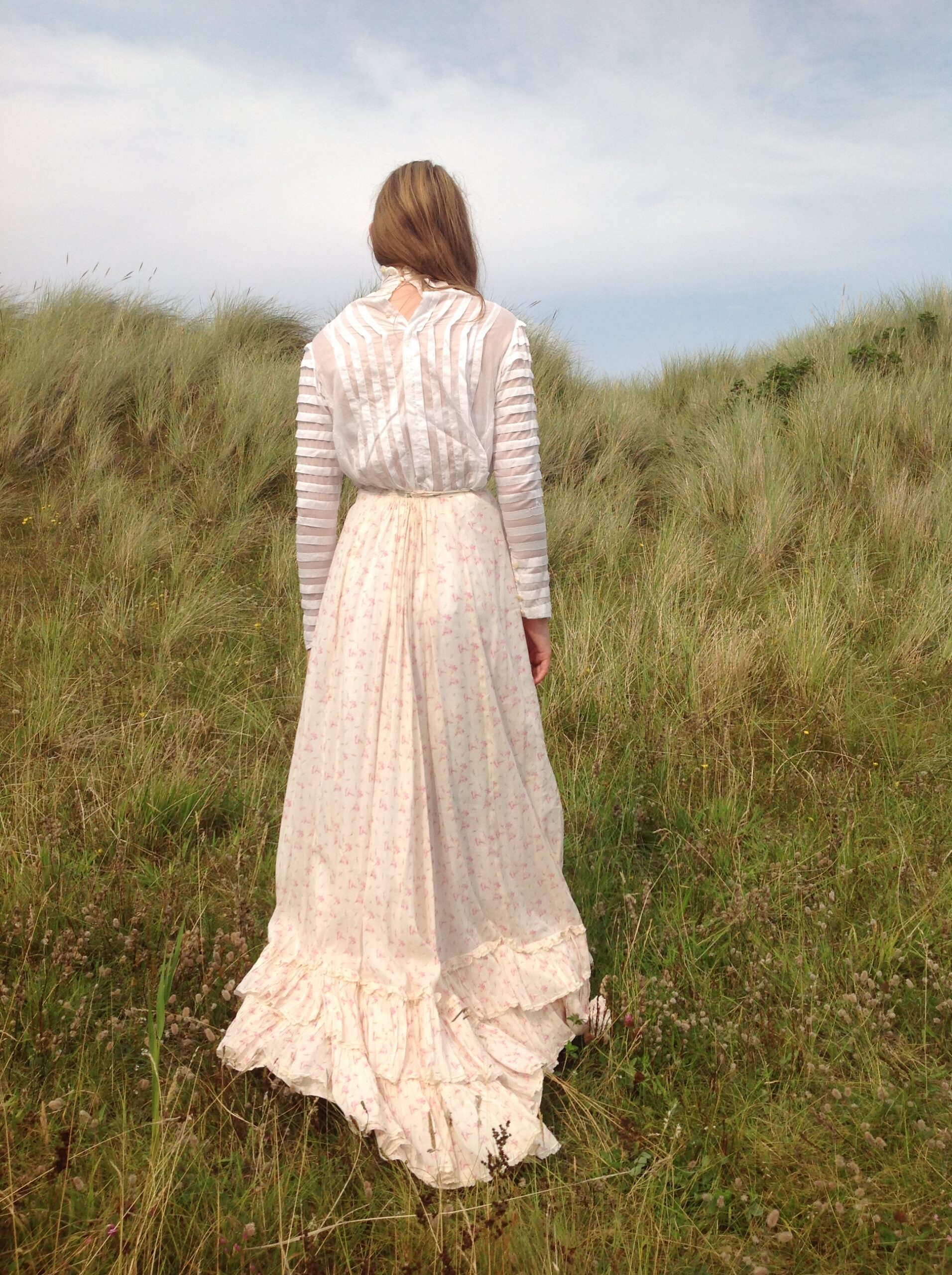 1890s Calico Print Summer Skirt - Image 12