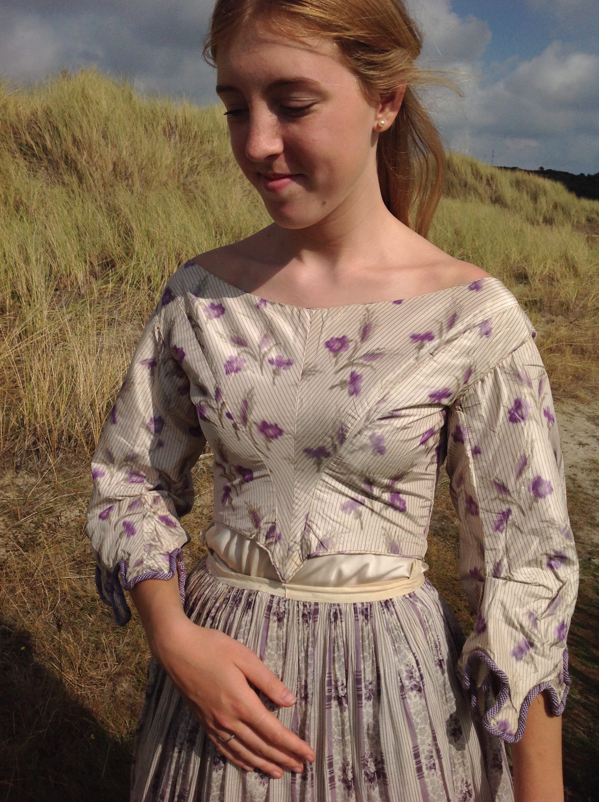 Silk Ballgown Bodice with Floral Print - Image 6