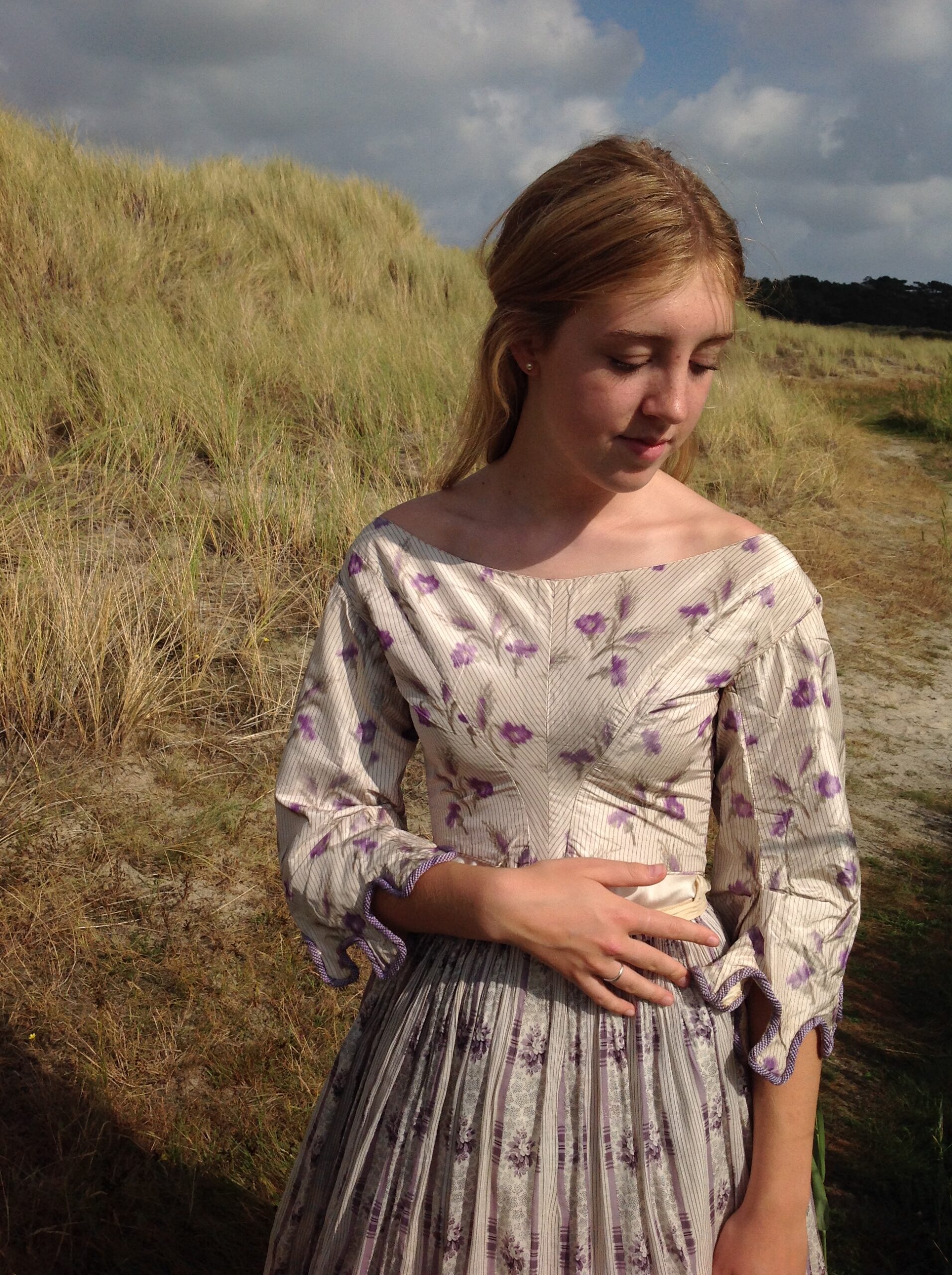 Silk Ballgown Bodice with Floral Print - Image 2