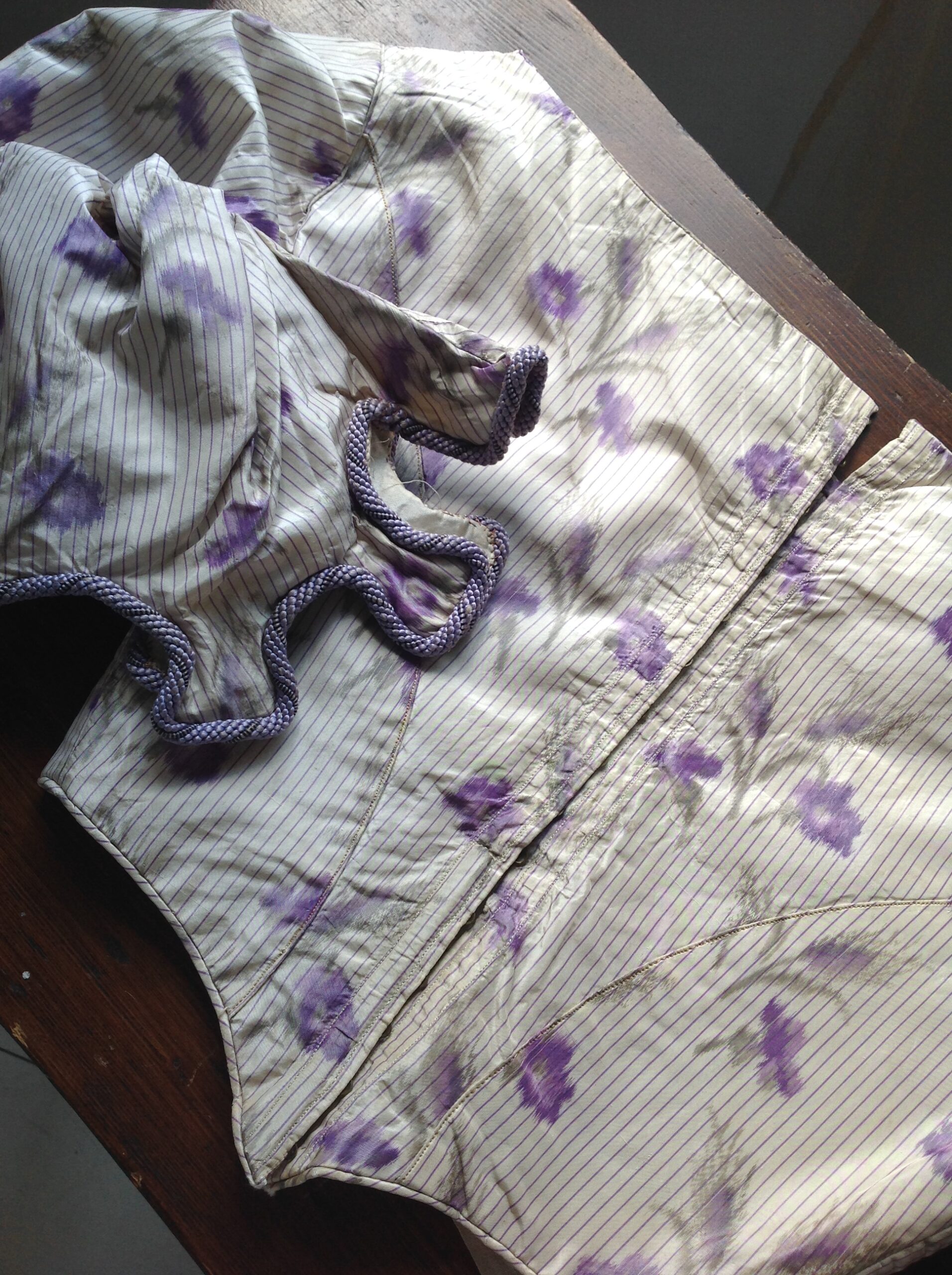 Silk Ballgown Bodice with Floral Print - Image 10