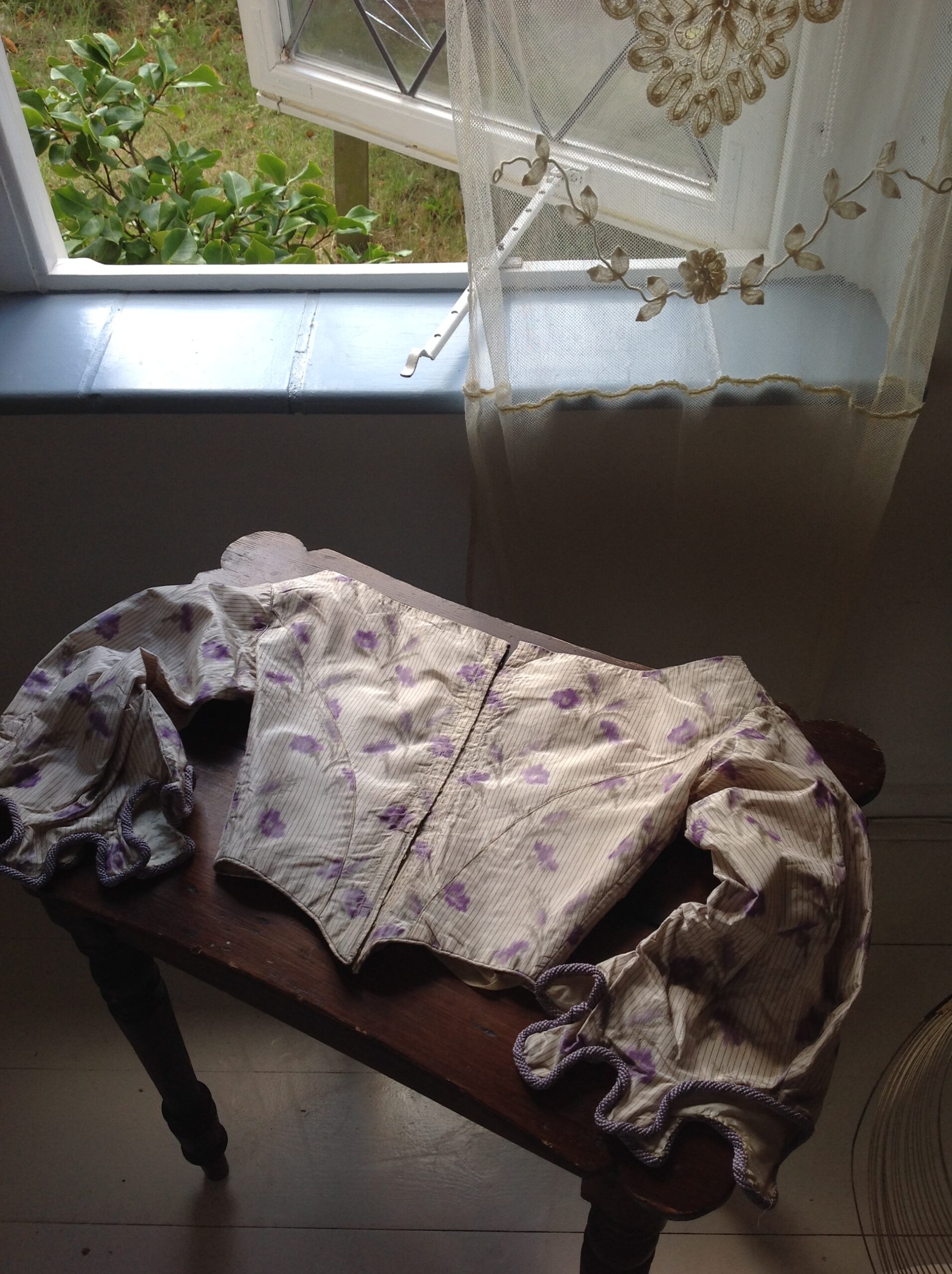 Silk Ballgown Bodice with Floral Print - Image 11