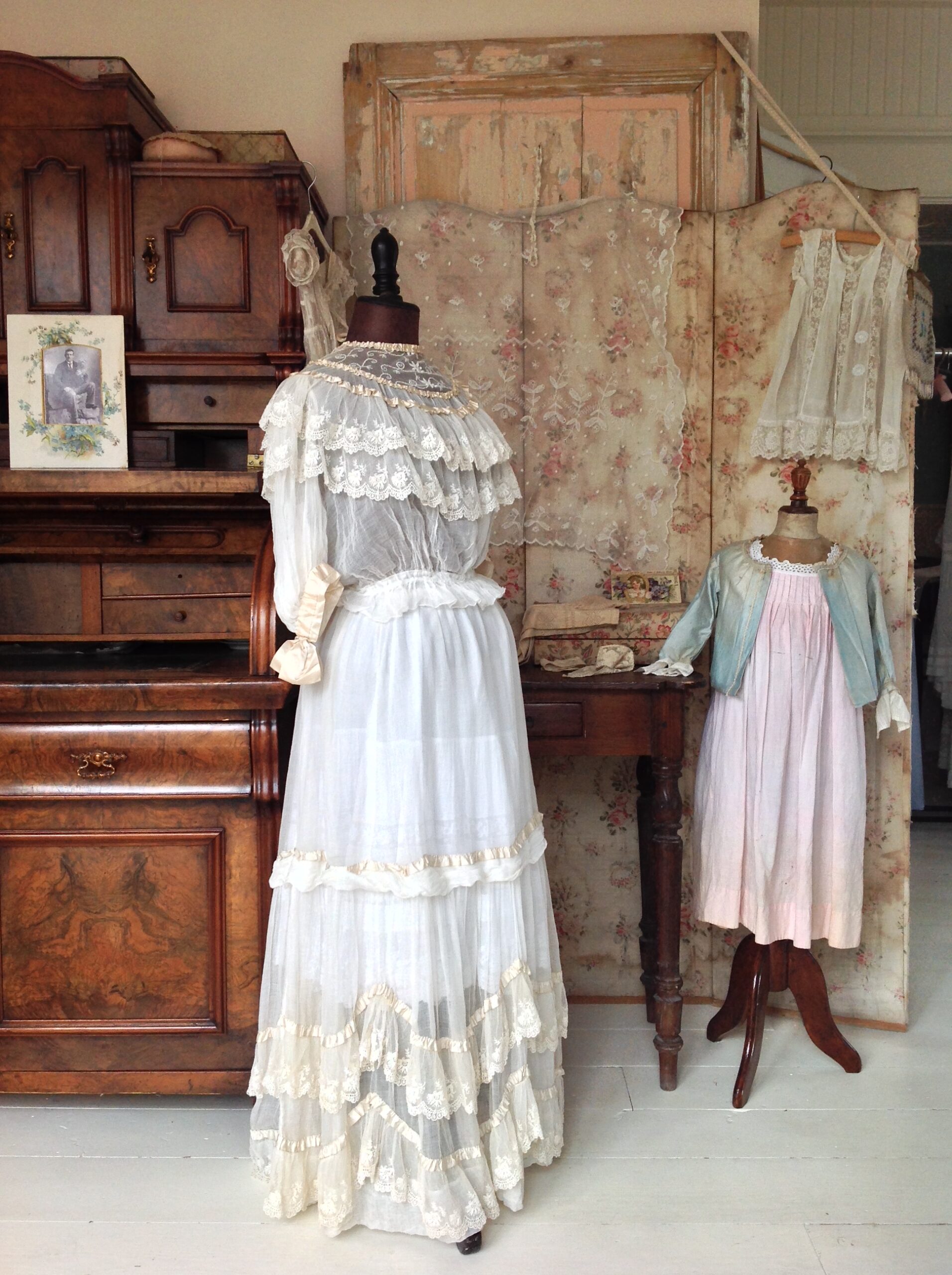 1870s Lace Dress 2PC Civil War / Victorian Wedding Dress