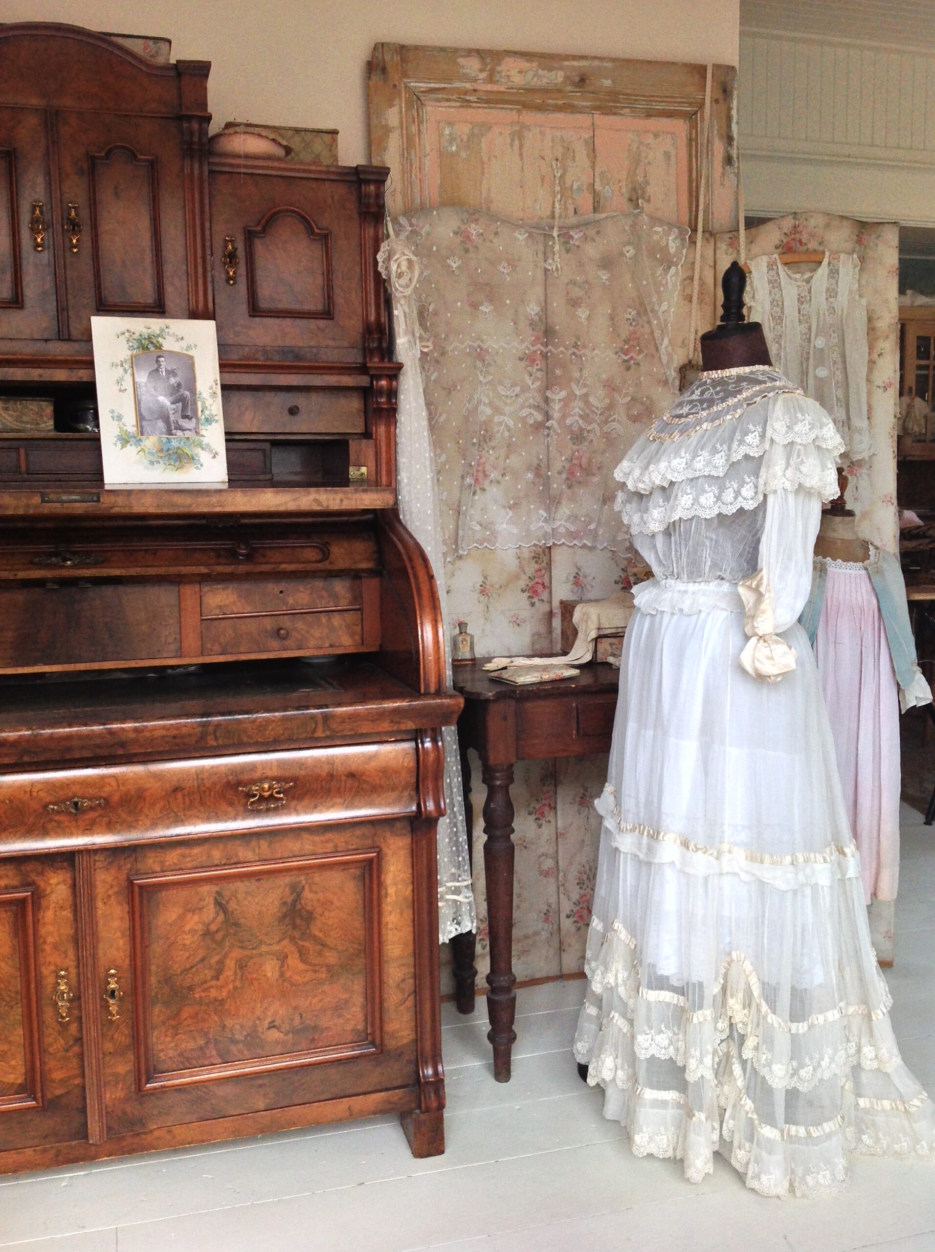 1870s Lace Dress 2PC Civil War / Victorian Wedding Dress - Image 6