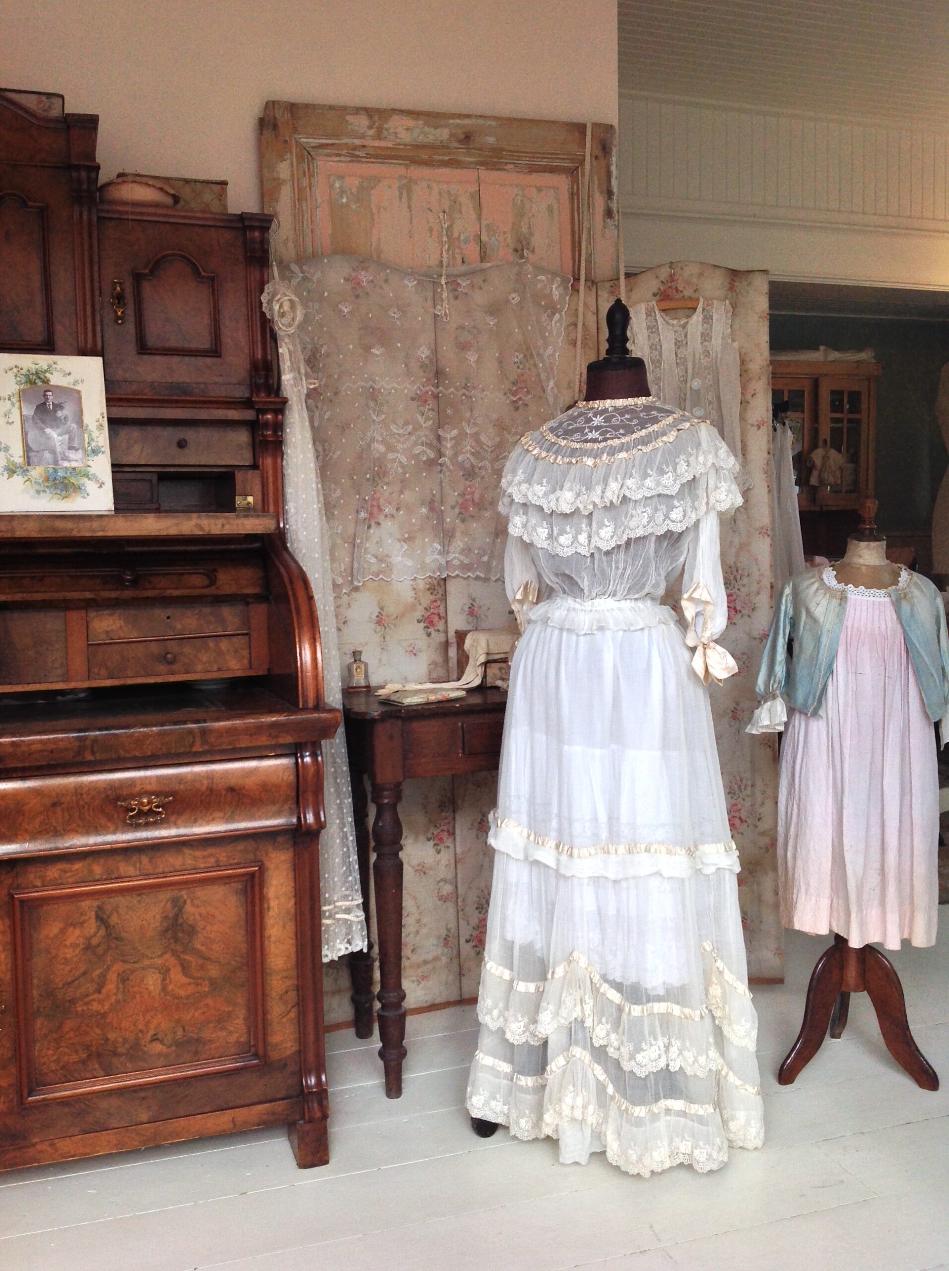 1870s Lace Dress 2PC Civil War / Victorian Wedding Dress - Image 5