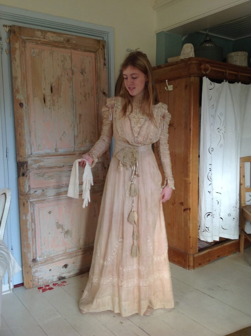 1860s Amazing Antique Silk / Wool Princess Dress – Glorious Antiques