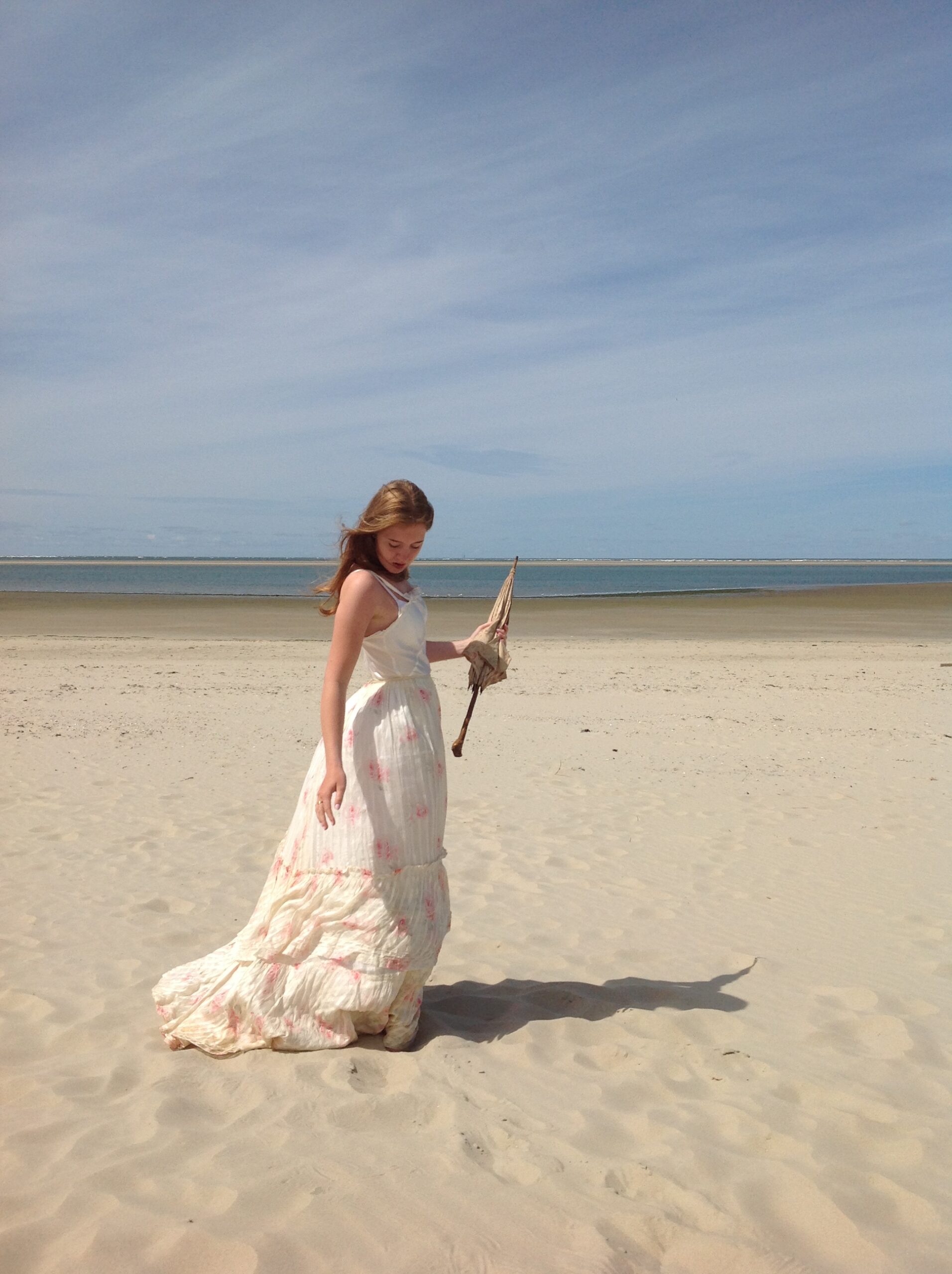 1890s Antique Floral Skirt