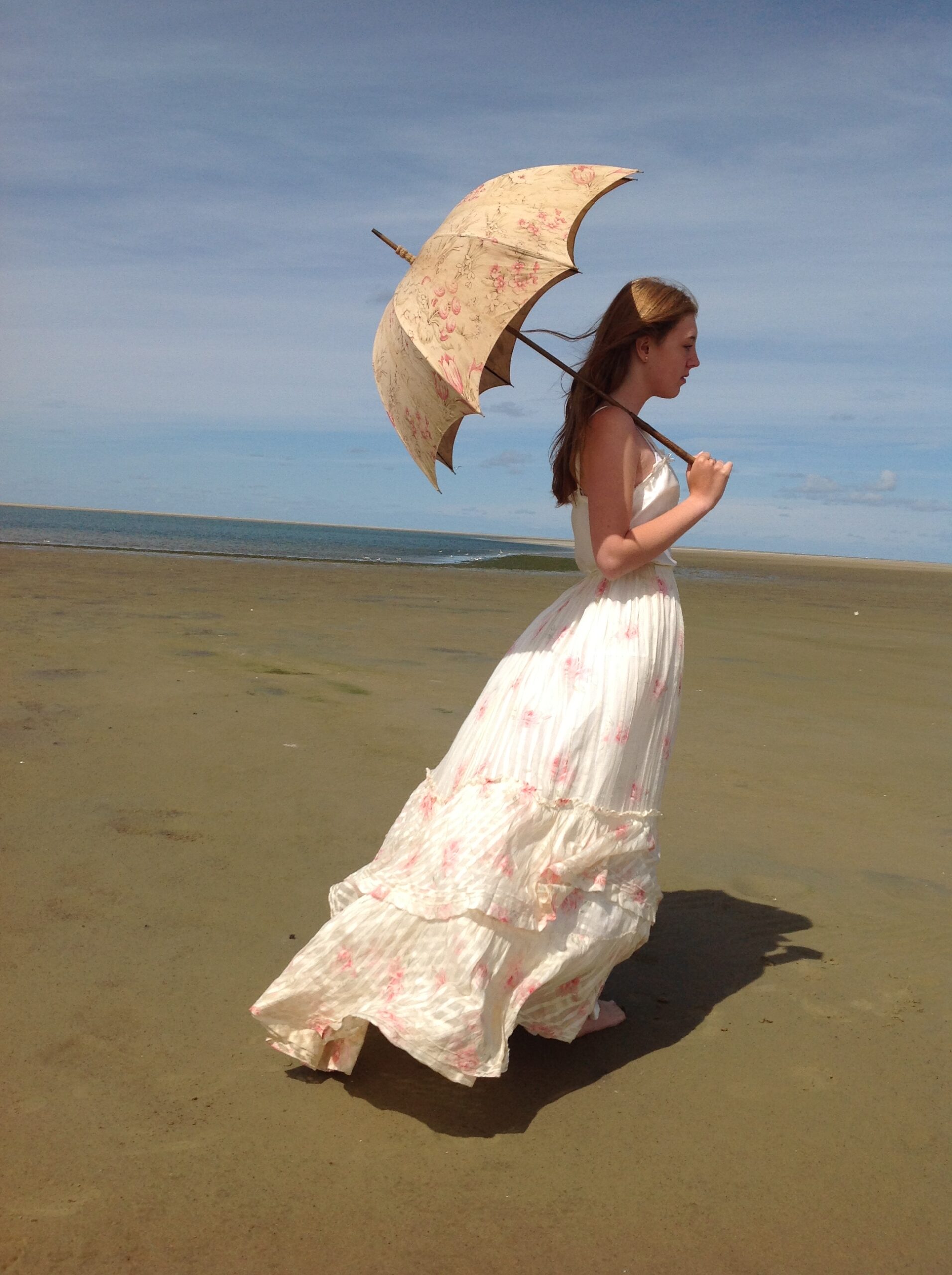 1890s Antique Floral Skirt - Image 5