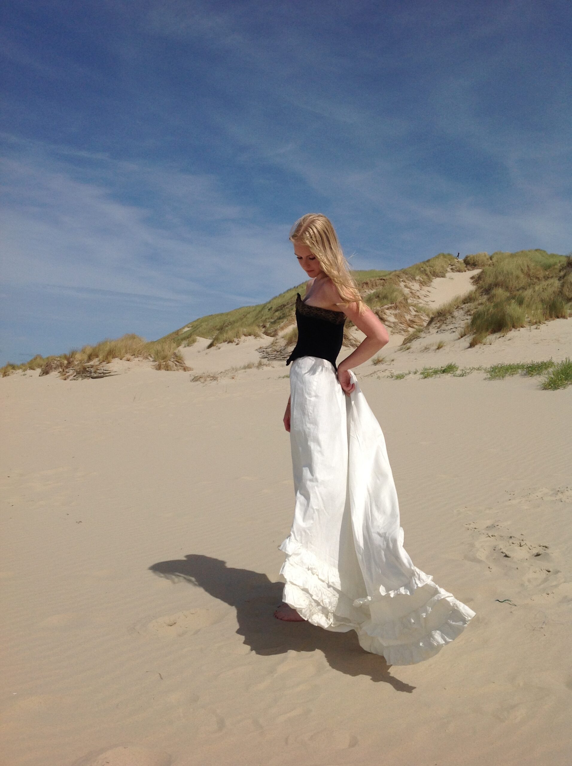 Cream White Bustle Skirt from the 1880s - Image 5