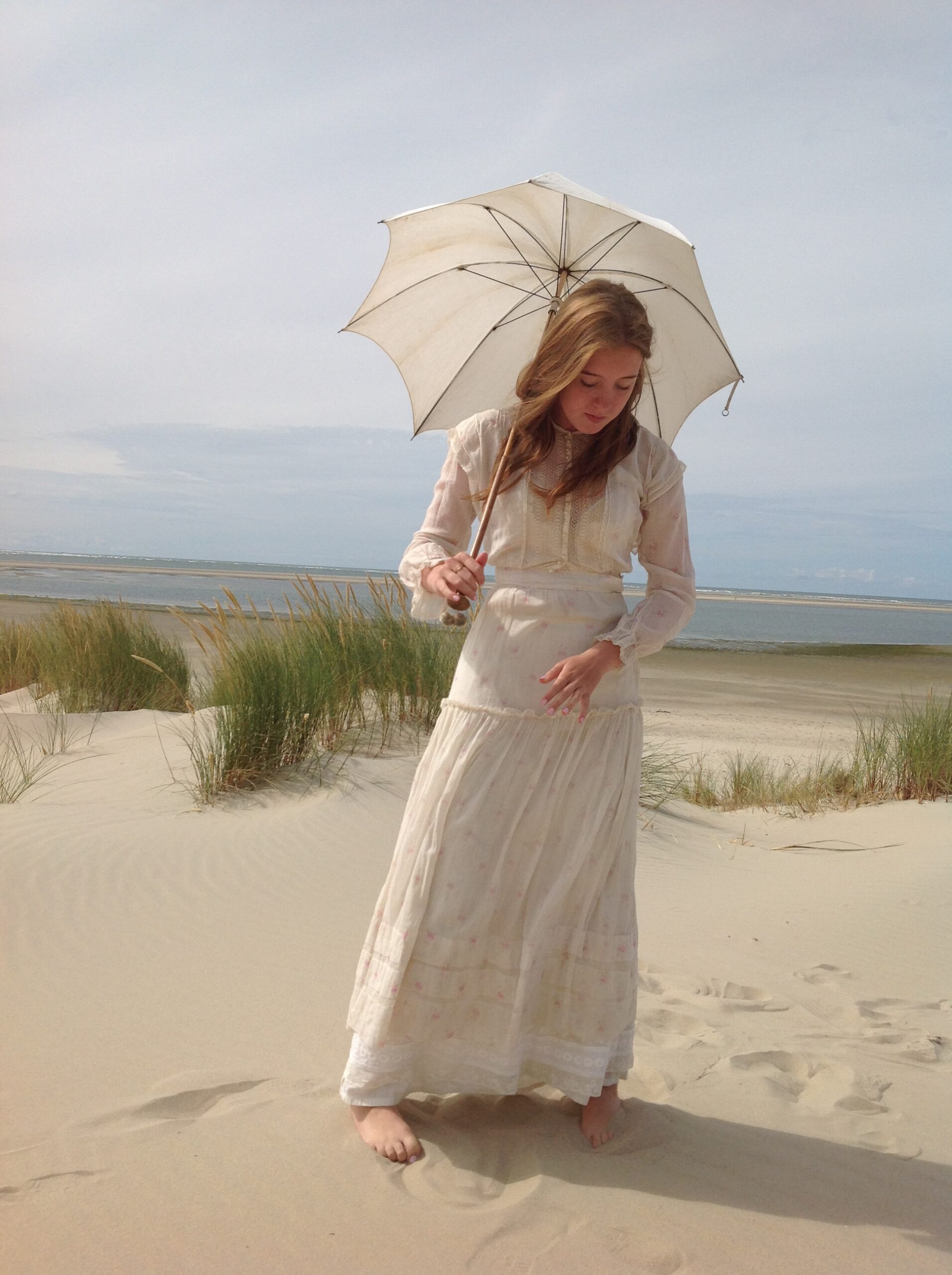 Sheer Cotton Roses Print Summer Dress - Image 8