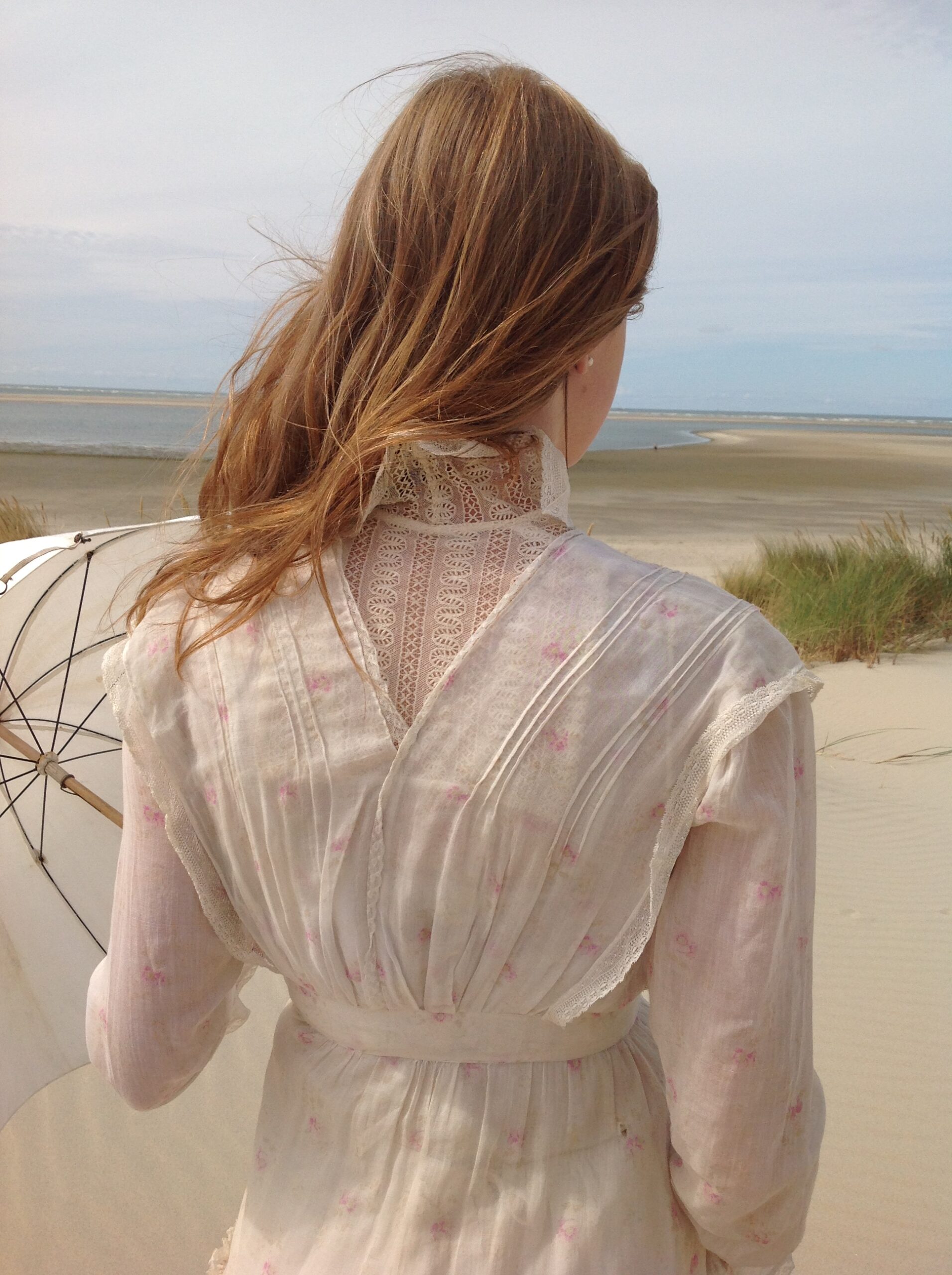 Sheer Cotton Roses Print Summer Dress - Image 5