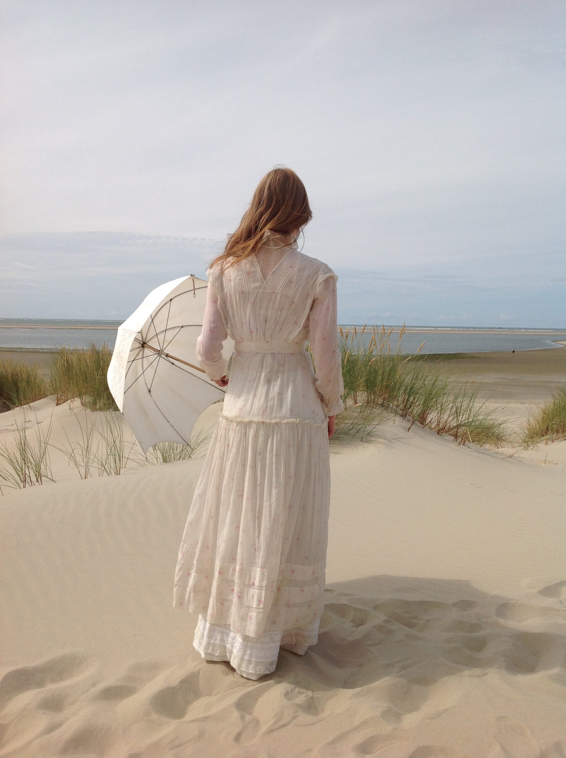 Sheer Cotton Roses Print Summer Dress - Image 7