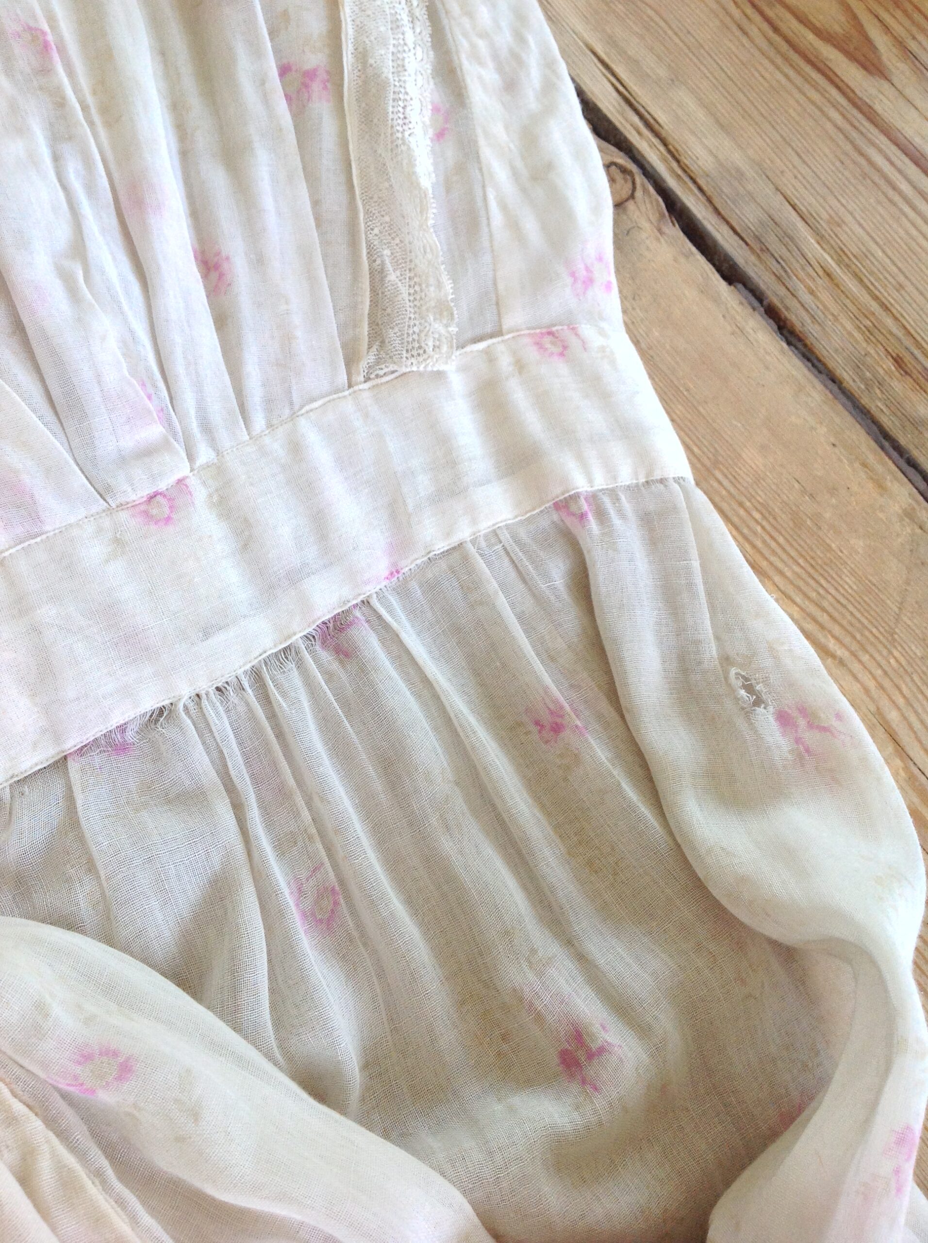 Sheer Cotton Roses Print Summer Dress - Image 9